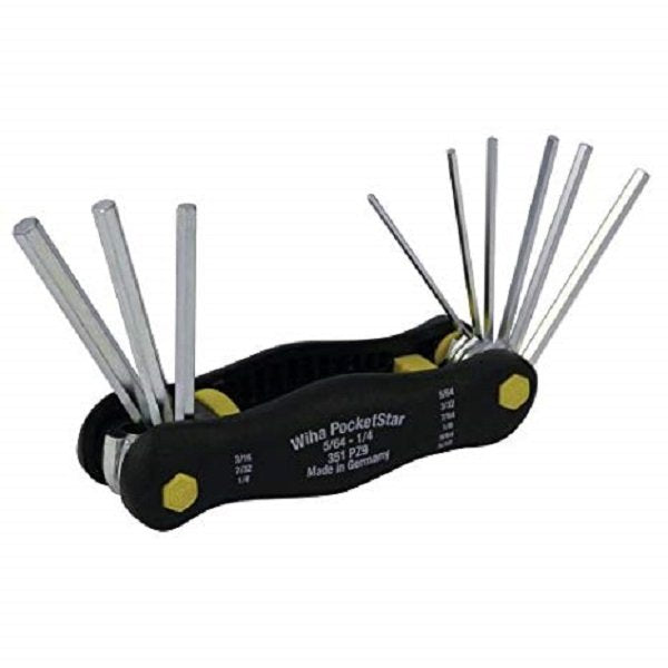 Wiha 7 Pce Hex PocketStar 5/64 - 1/4