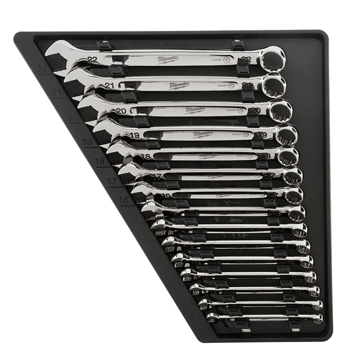 Milwaukee 15pc Combination Wrench Set - Metric
