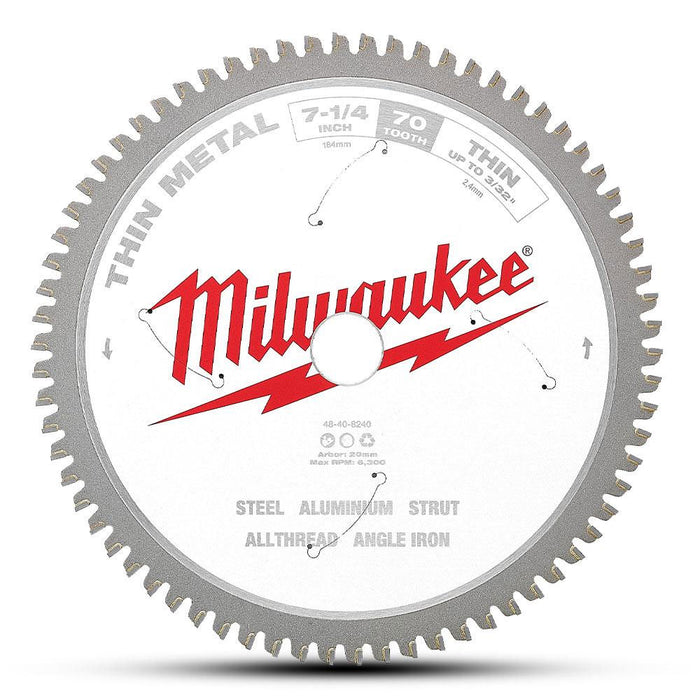 Milwaukee Thin Metal Circular Saw Blade 184mm (7-1/4