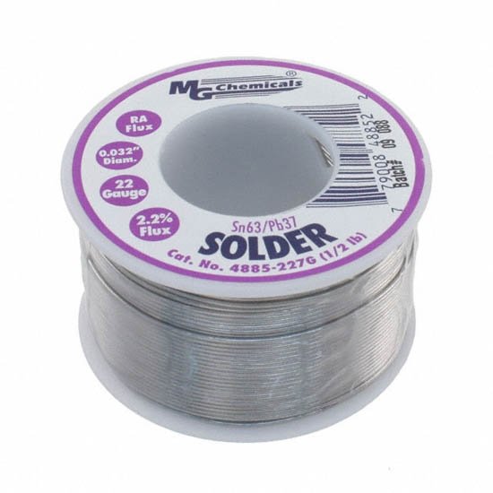 MG Chemicals Sn63/Pb37. 0.81mm Dia, Rosin Core, 227g
