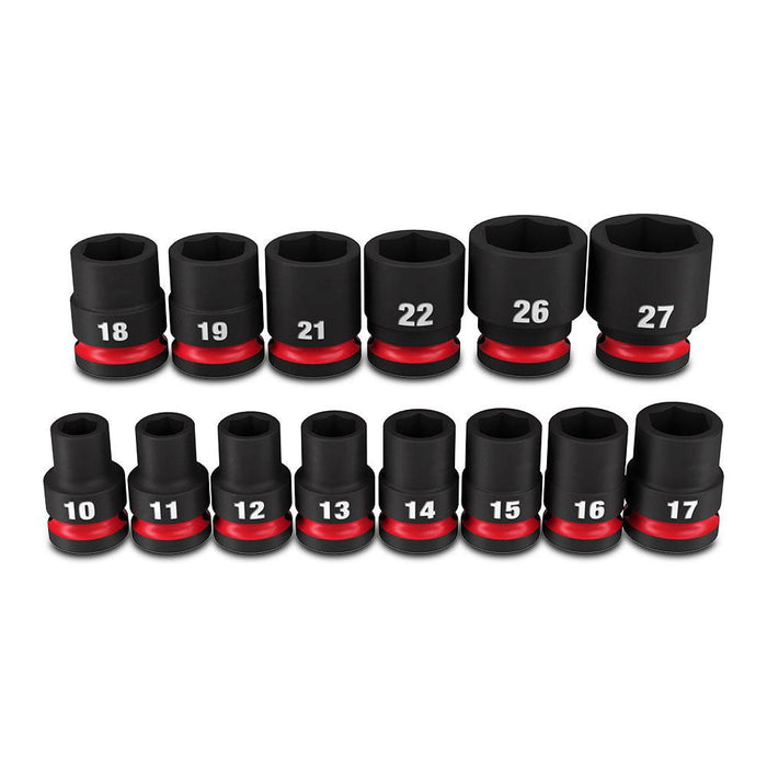 Milwaukee Shockwave™ 1/2in Drive 14PC Metric Standard 6 Point Impact Socket Set