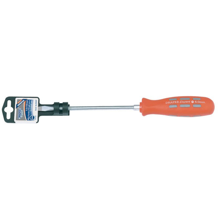 Draper Tools Plain Slot Flared Tip Mechanics Screwdriver (6mm x 150mm)