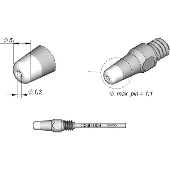 JBC 5.0x1.3mm Extended Life Tip