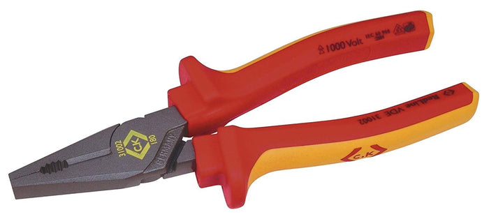 CK Tools 431003 RedLine VDE Insulated Linesman Combo Pliers, 8-1/4-Inch OAL