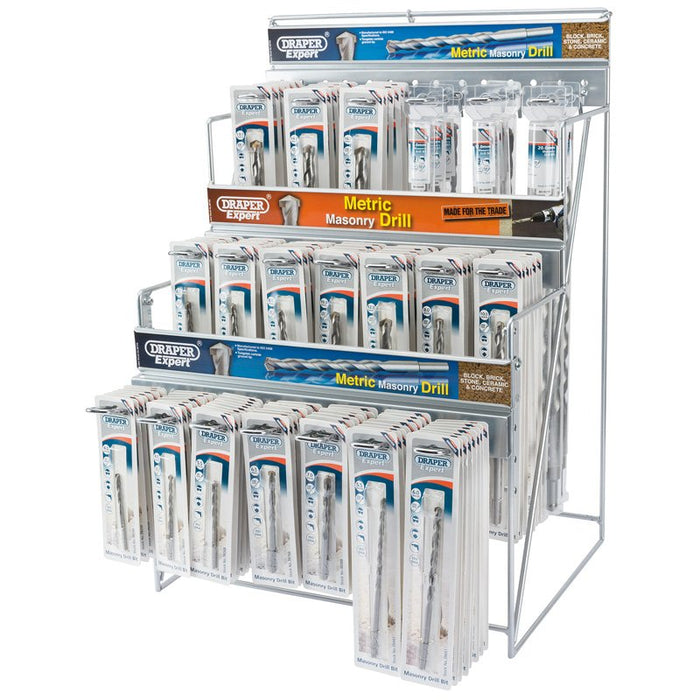 Draper Tools Metric Masonry Drill Bit Merchandiser (130 Piece)