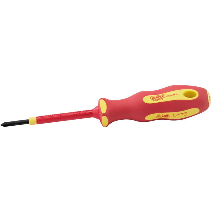 Draper Tools Ergo Plus® VDE No.0 x 60mm Cross Slot Screwdriver