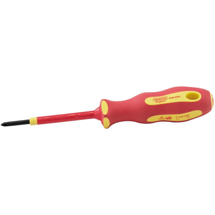 Draper Tools Ergo Plus® VDE No.0 x 60mm PZ Slot Screwdriver