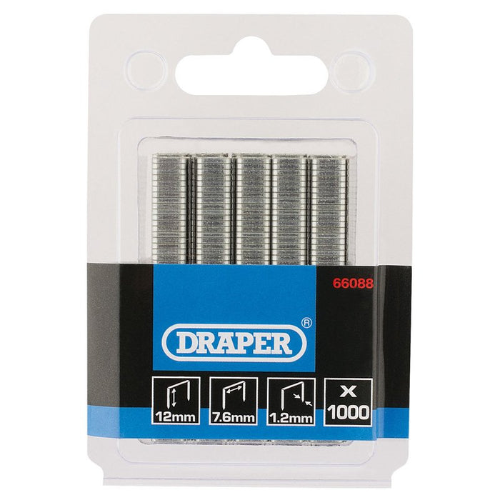 Draper Tools Heavy Duty Steel Staples, 1000pk