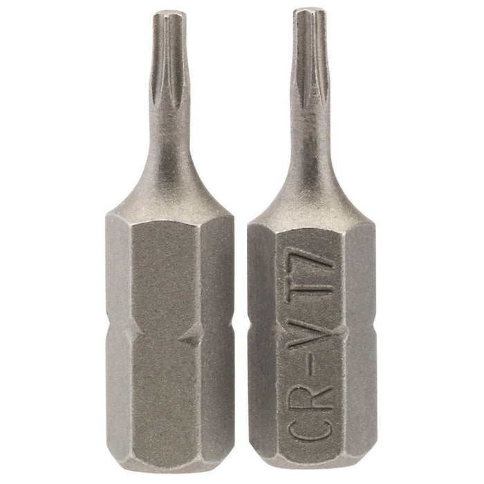Draper Tools T7 1/4 Hex. Draper TX-STAR® Insert Bit 25mm Long x 2
