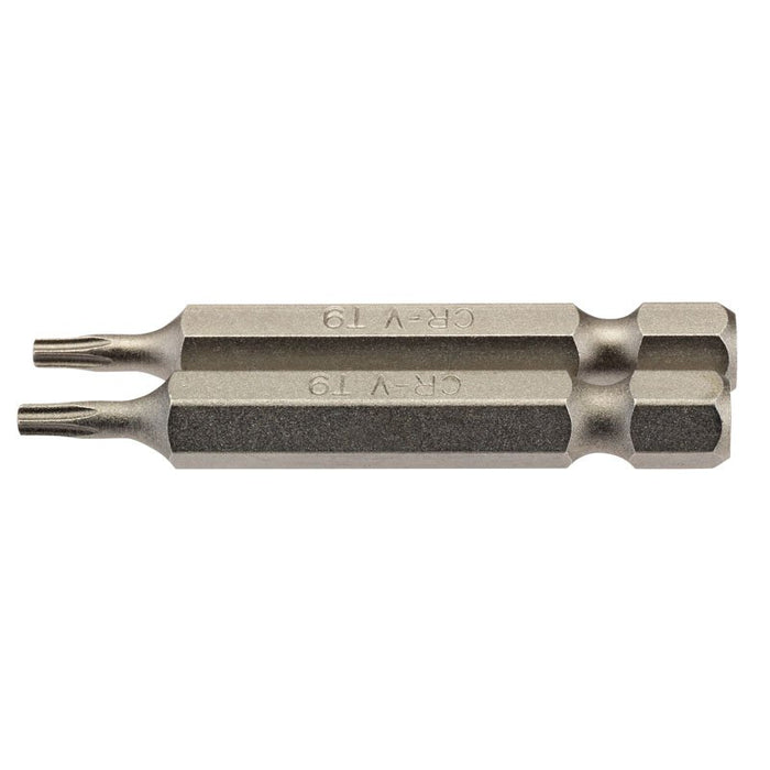 Draper Tools T9 1/4 Hex. Draper TX-STAR® Insert Bit 50mm Long x 2