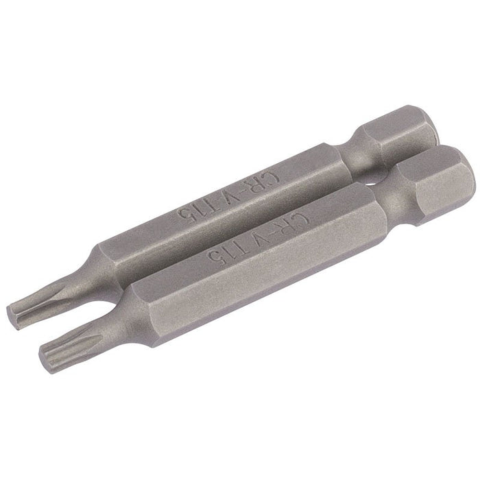 Draper Tools T27 1/4 Hex. Draper TX-STAR® Insert Bit 25mm Long x 2