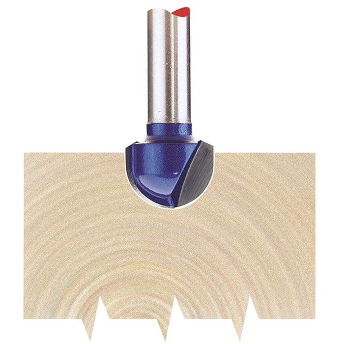 Draper Tools 1/4 Core Box 12.7 x 6.35mm Radius TCT Router Bit