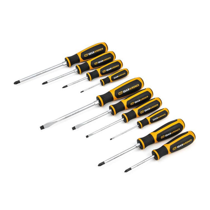 Gearwrench 10 Pc. Phillips®/Slotted/Pozidriv® Dual Material Screwdriver Set