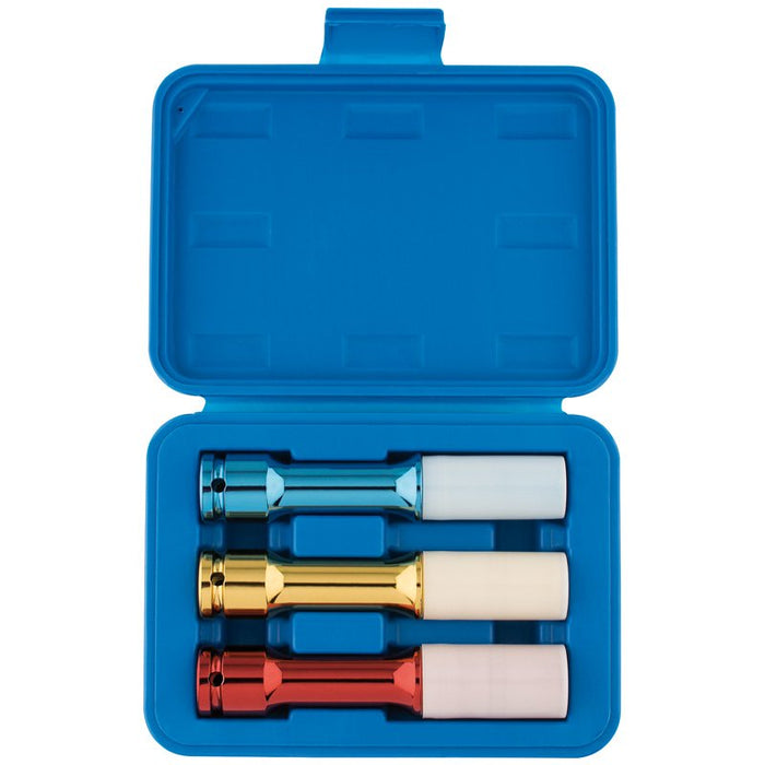 Draper Tools 1/2 Sq. Dr. Long Reach Wheel Nut Sockets for Alloy Wheels (3 Piece)
