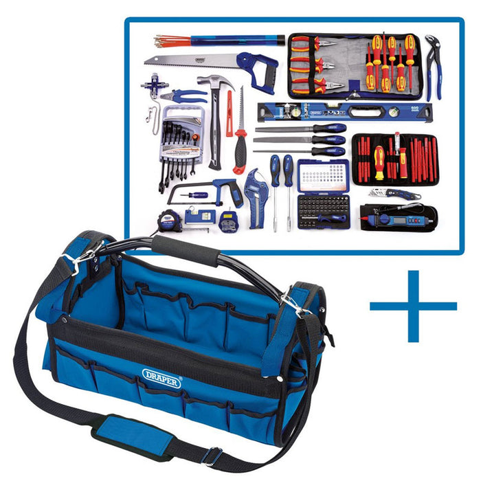 Draper Tools Electricians Tote Bag Tool Kit
