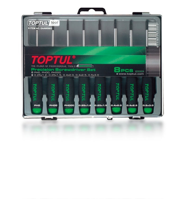 Toptul 8 Pce Precision SL & PH Screwdriver Set