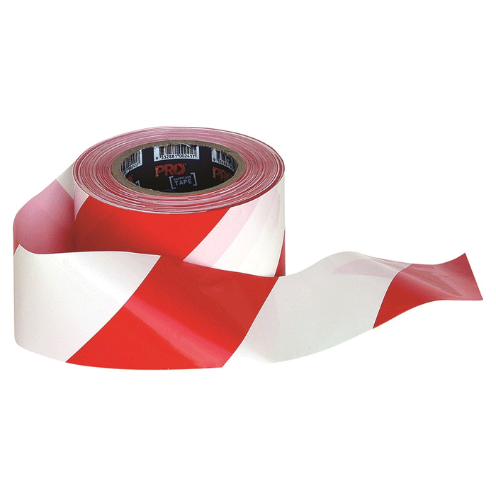 Pro Choice Safety Barricade Tape - 100m x 75mm Red & White