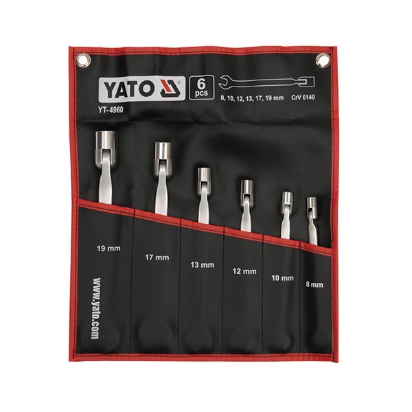 Yato Europe Combination Flexible Socket Wrench Set 6 Pce