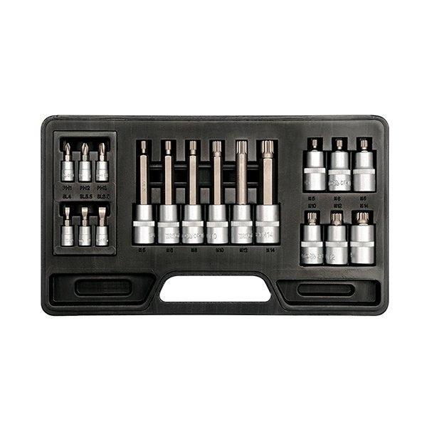 Yato Europe 18 Pce Socket Bit Set PH/SL/Spline