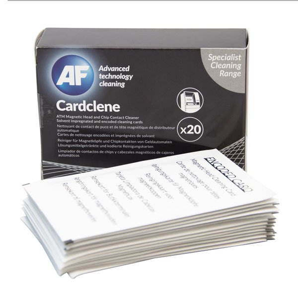AF Cardclene ATM Magnetic Head & Chip Contact Cleaning Cards