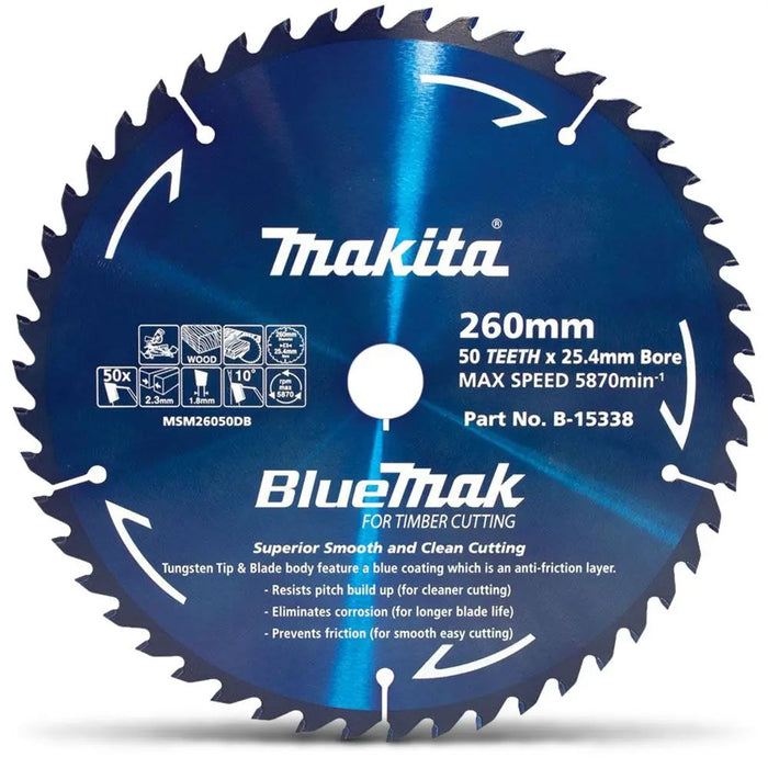 Makita TCT Saw Blade 260mm X 25.4 X 50T