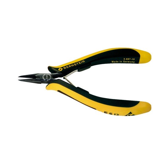 Bernstein Snipe Nose Plier, 140 mm, Short Plain Jaw