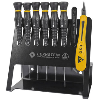 Bernstein ESD Pin Wrench Screwdriver Set with Tweezers & Side Cutters VARIO 8 Piece