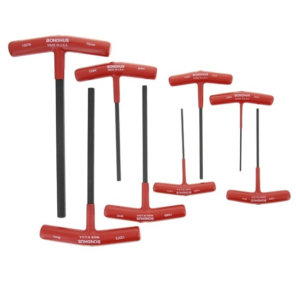 Bondhus 8pc Hex T-Handles 2-10mm Graduated Length 13387