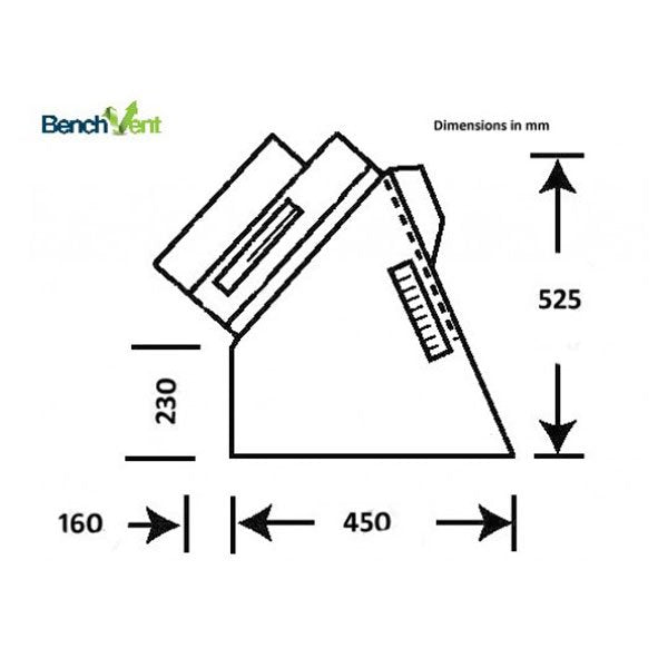 BenchVent Recirculating Fume Cabinet (Hood 570 x 525 x 450) BV660H-C