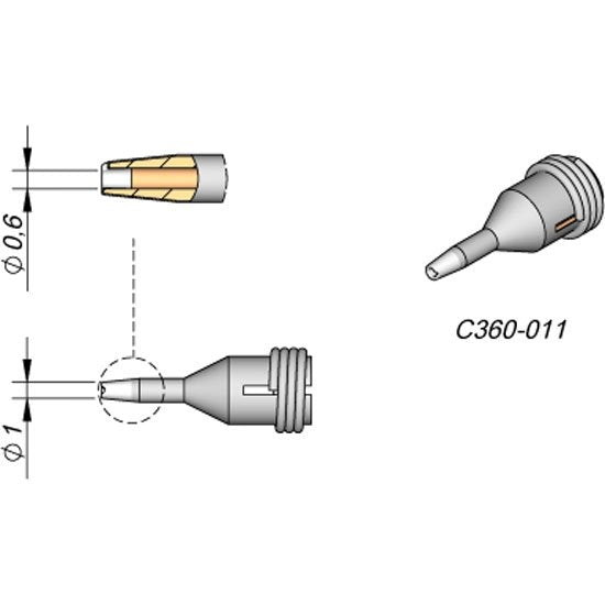 JBC 1.0mm Pad Cleaning Tip for DS Iron