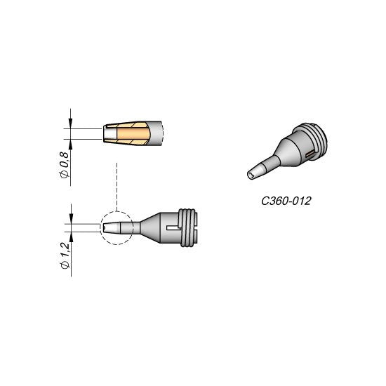 JBC 1.2mm Pad Cleaning Tip for DS Iron
