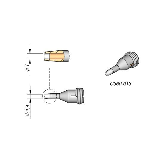 JBC 1.4mm Pad Cleaning Tip for DS Iron