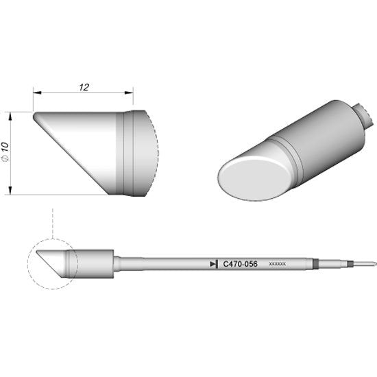 JBC Cartridge Bevel Ø 10