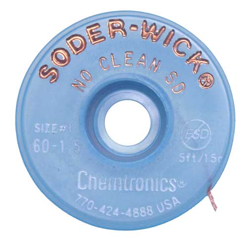 Soder-Wick No Clean Desolder Braid 0.8mm-5ft (60-1-5)