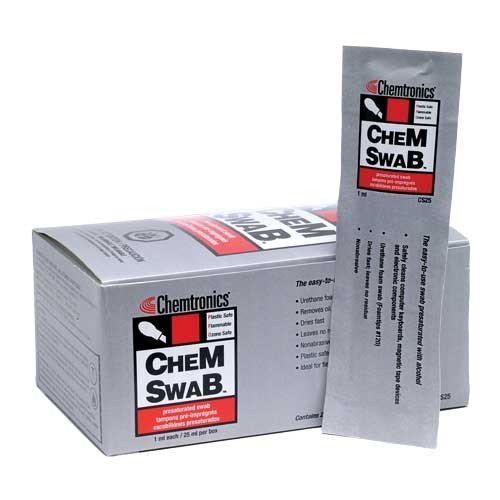 Chemtronics Chemswabs, 25 Pack