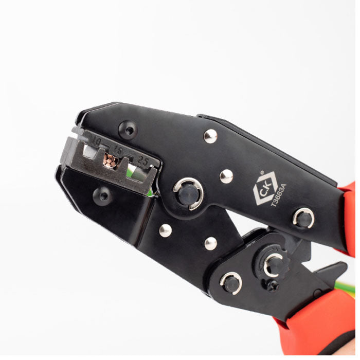 C.K Ratchet Crimping Pliers For Insulated Ferrules 10 - 25mm