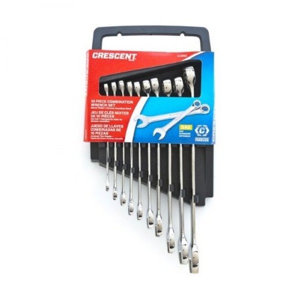 Crescent 10 Piece 12 Point SAE Combination Wrench Set