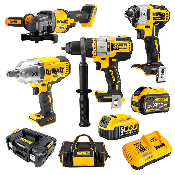 Dewalt 18V/54V XR Li-Ion Brushless 4 Pce Combo Kit DCZ441P1X1T-XE