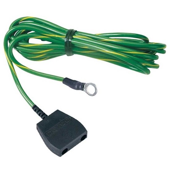 Desco 09825 Workmat Common Point Ground Cord, 10 MM Stud, 15' Cord