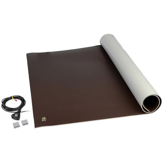 Desco Worksurface Mat Brown W/Cord 3.5MM X 610MM X 1219MM