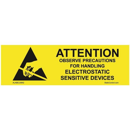 Desco Label Attention Rs-471 5/8In X 2IN 1000/Roll