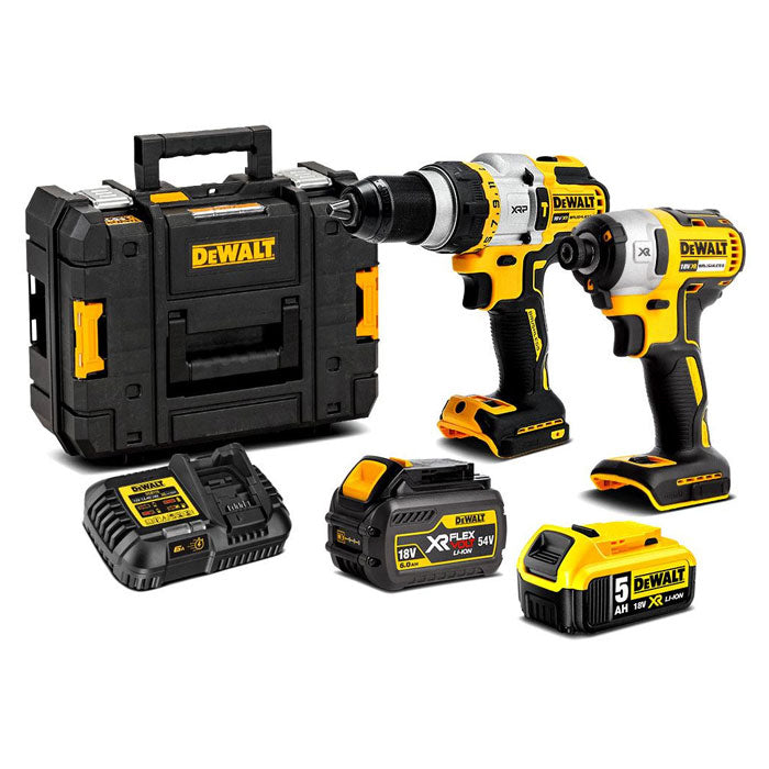 Dewalt 18V XR Brushless 2 Pce FlexVolt Advantage Combo Kit DCZ297P1T1T-XE