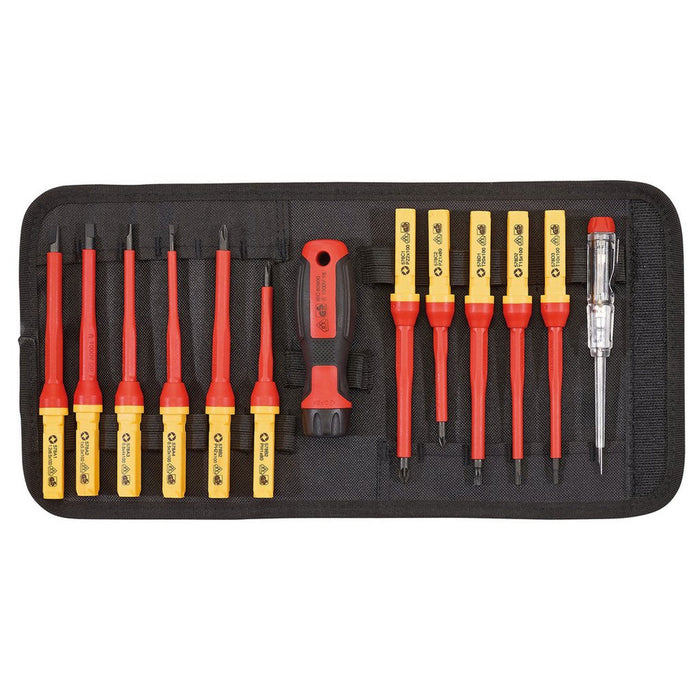 Draper Tools VDE Interchangeable Blade Screwdriver Set, 13 Pce