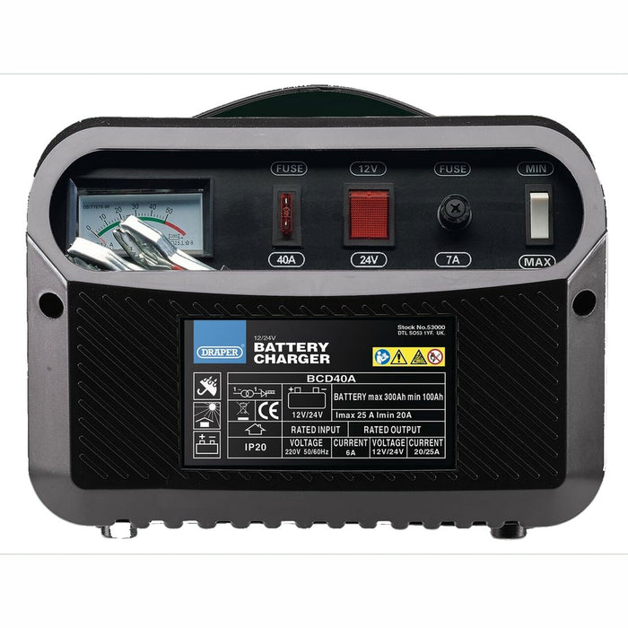 Draper Tools 12/24V 20-25A Battery Charger