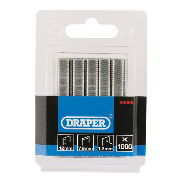Draper Tools Heavy Duty Steel Staples, 1000pk