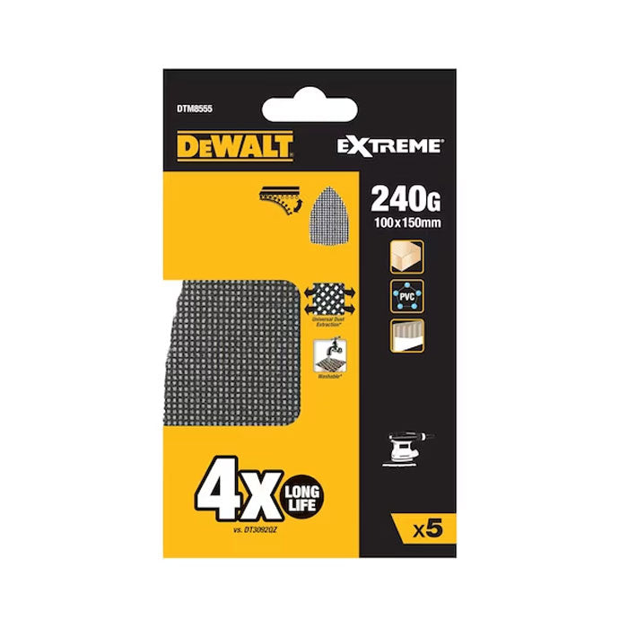 Dewalt Extreme Abrasive Mesh Delta 240 Grit 5 Pack