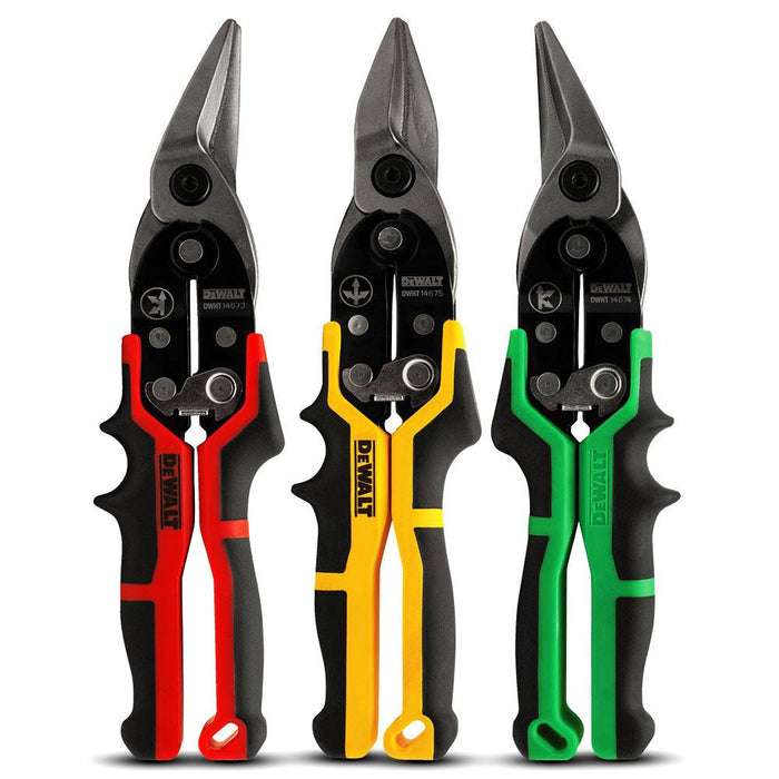 Dewalt 3Pc Aviation Snips Ergo (Straight Left Right Cut)