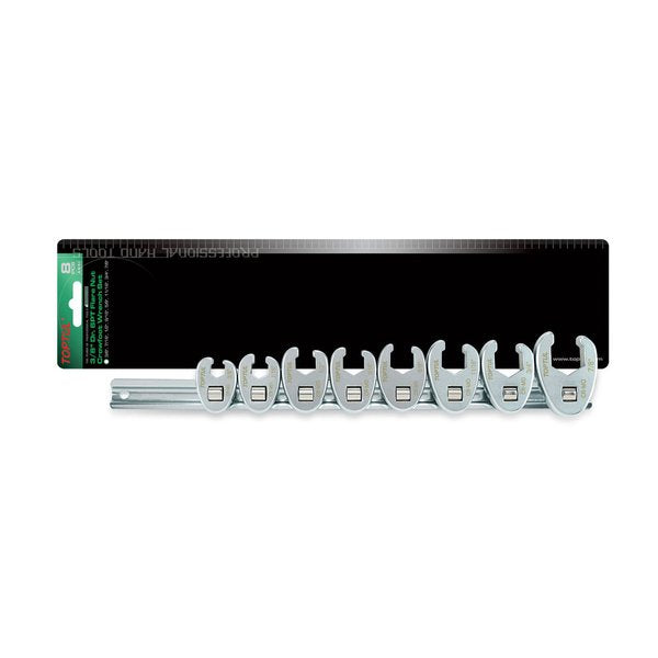 Toptul 10pc Flare Nut Crowfoot Spanner Set - Imperial