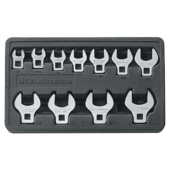 GearWrench Wrench Set Crowfoot Non-Ratcheting 3/8