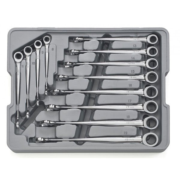 GearWrench 12 Pc. 12 Point XL X-Beam™ Ratcheting Combination Metric Wrench Set